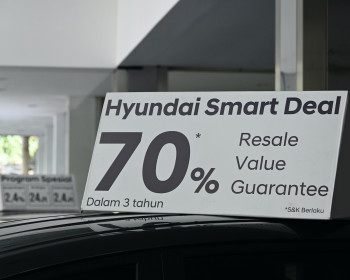 Hyundai Smart Deal: 70% Resale Value Guarantee Dalam 3 Tahun*