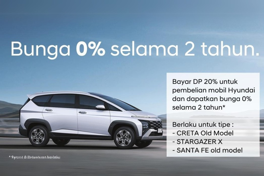 Bunga 0% Selama 2 Tahun Di Seluruh Jaringan Dealer PT Hyundai Mobil Indonesia