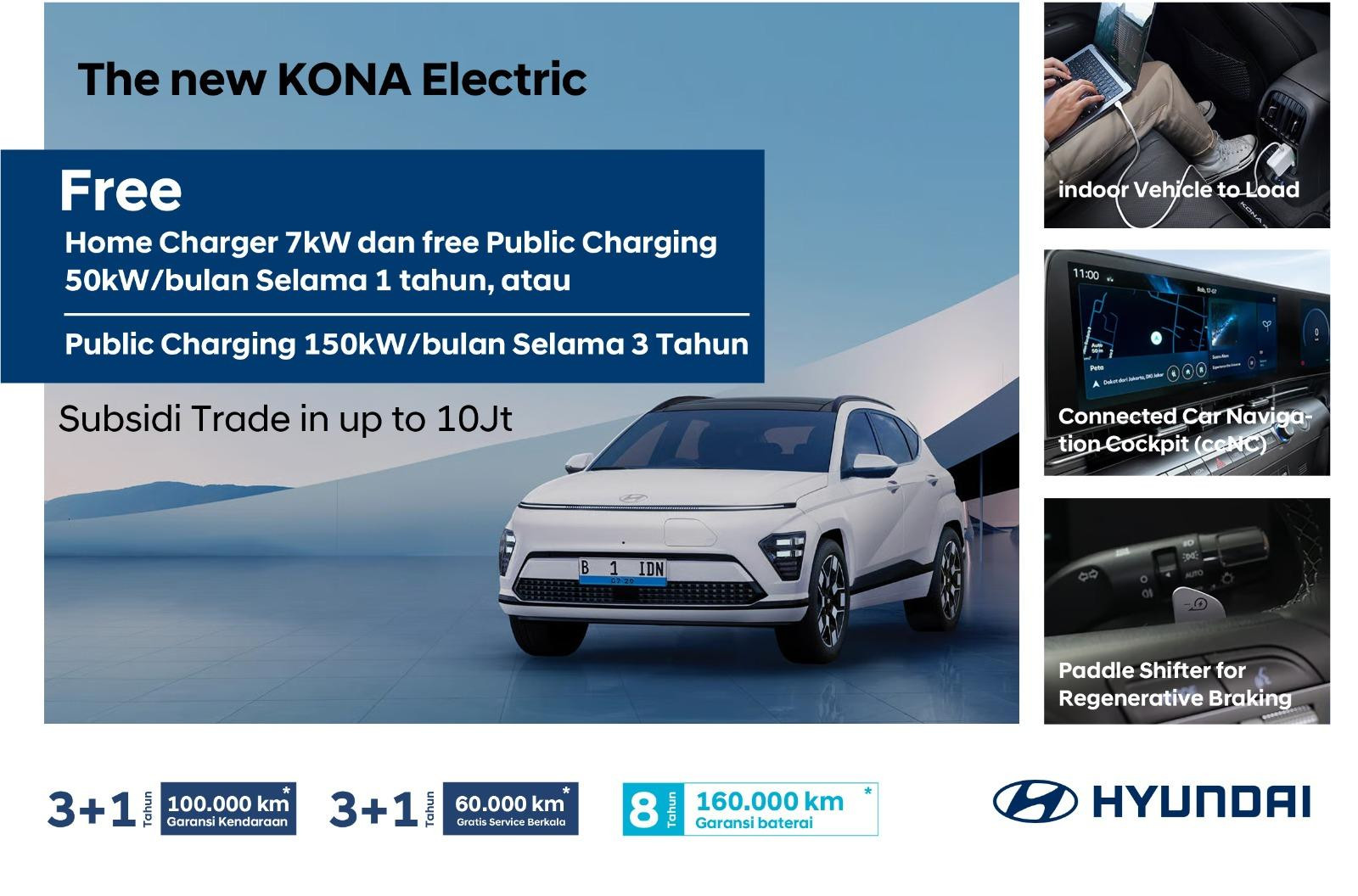 Penawaran Spesial KONA Electric: Gratis Charging Hingga 3 Tahun Dan Subsidi Trade-In
