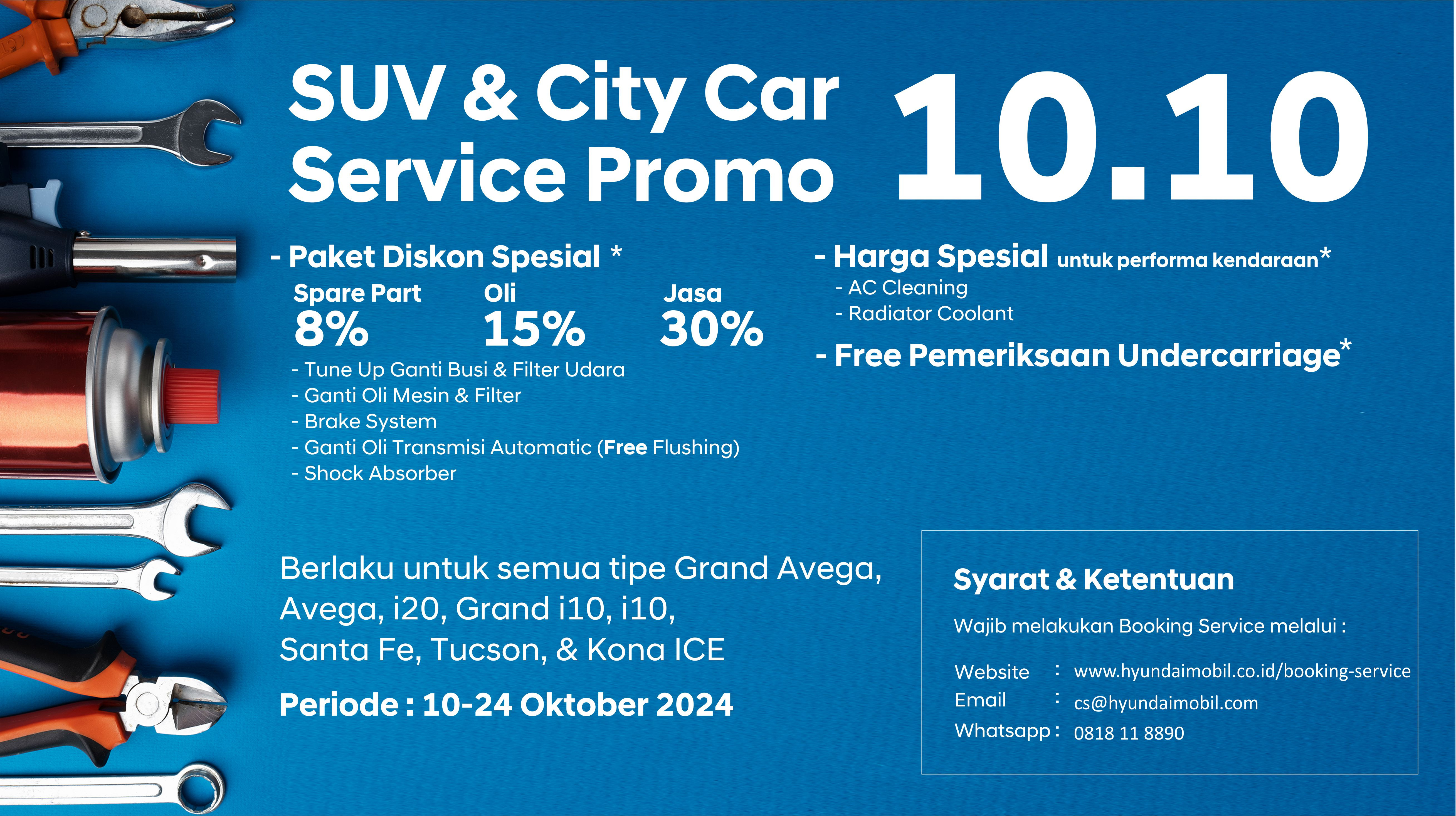 Diskon Service Promo 10.10 Bagi City Car Dan SUV Hyundai