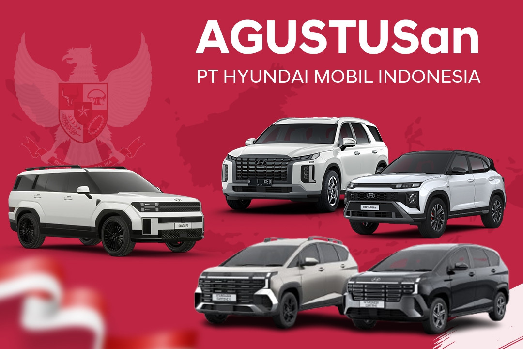 AGUSTUSan: Cicilan Hyundai Mulai Rp 3 Jutaan, Bunga 0%, Bonus Untuk Mobil Listrik