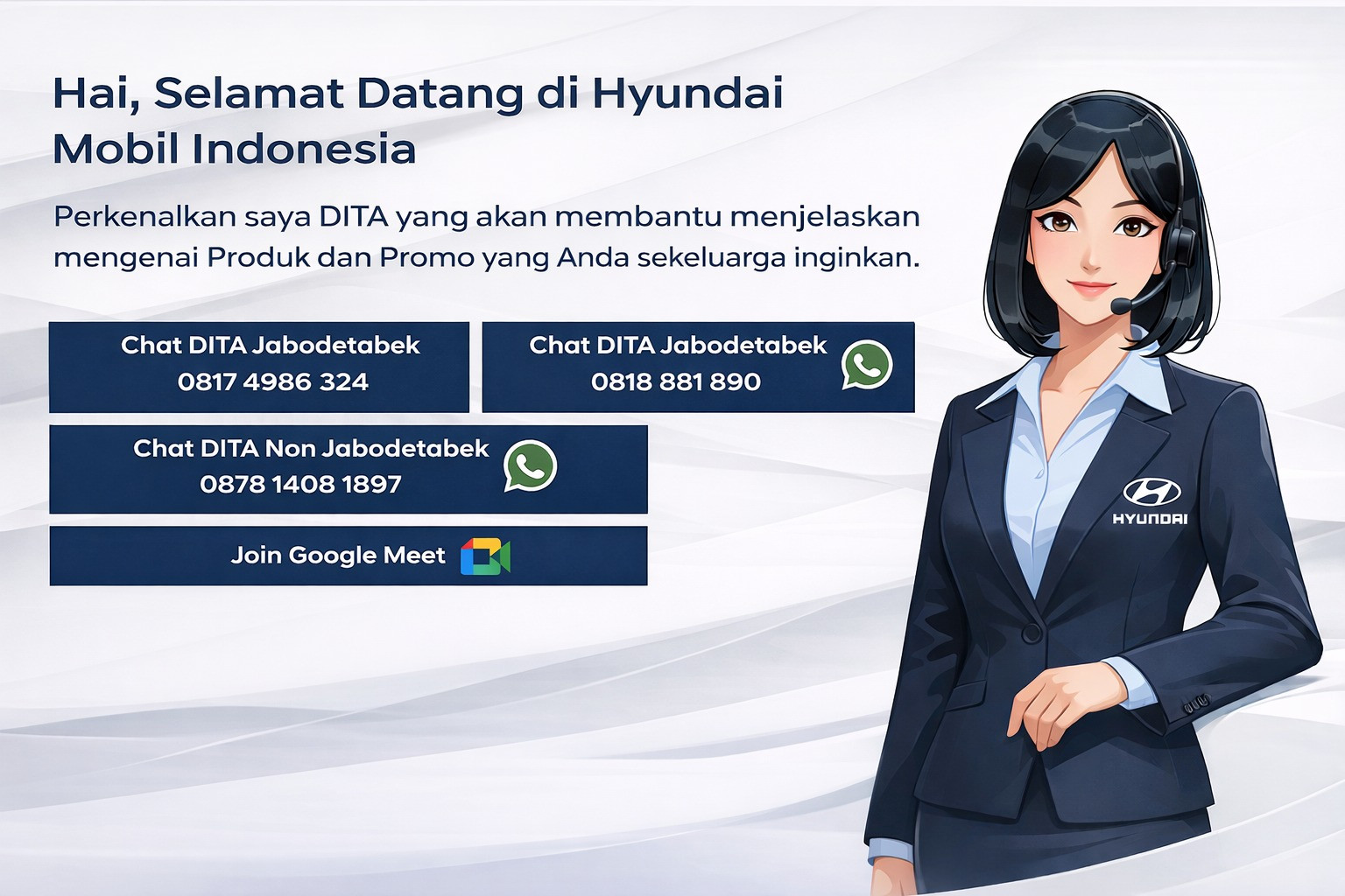 DITA: Asisten Digital Yang Mempermudah Calon Pembeli Memilih Mobil Hyundai