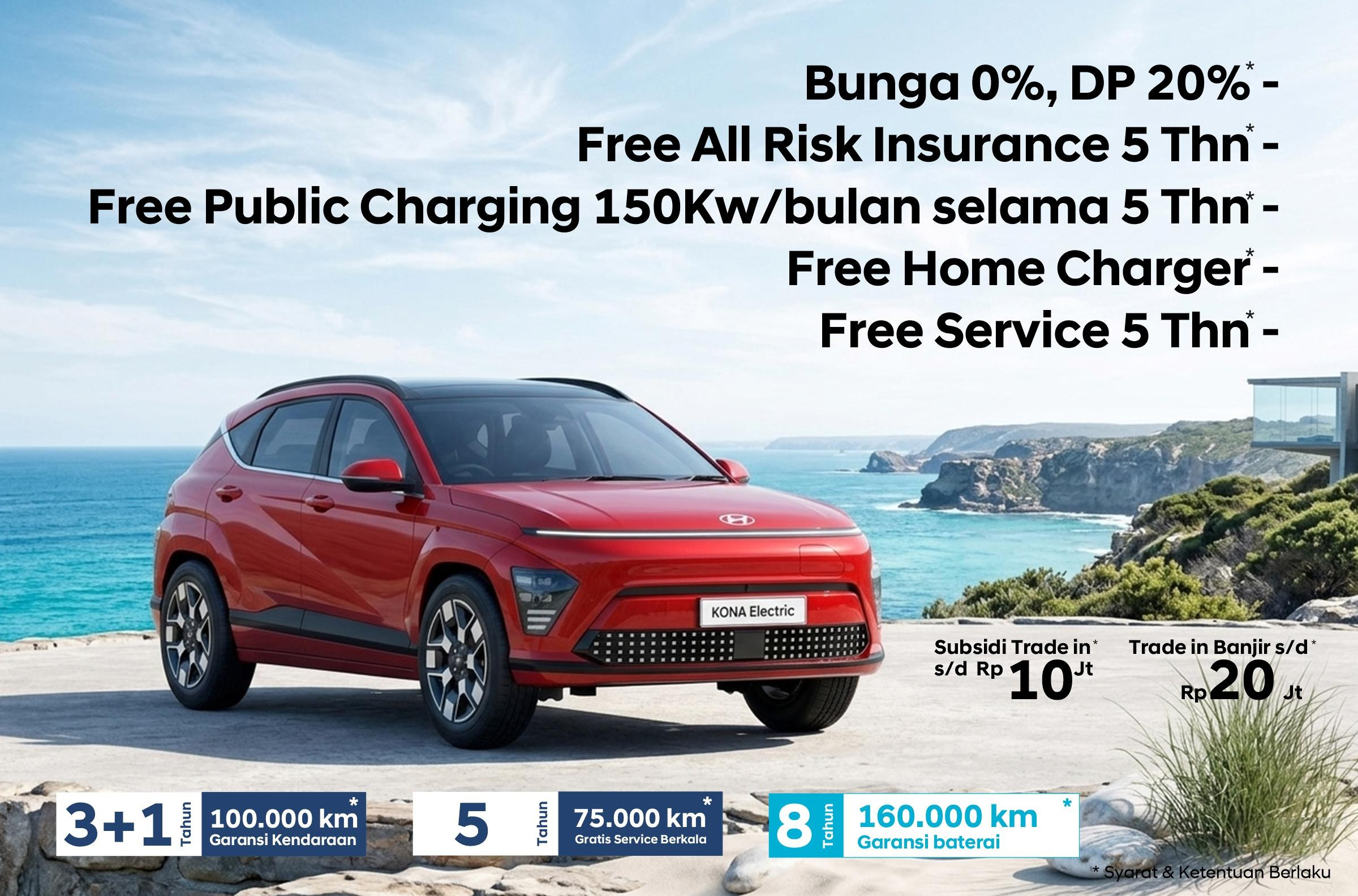 Beralih Ke Hyundai KONA Electric, Dapatkan Bunga 0%, Gratis Charging Dan Free Home Charger