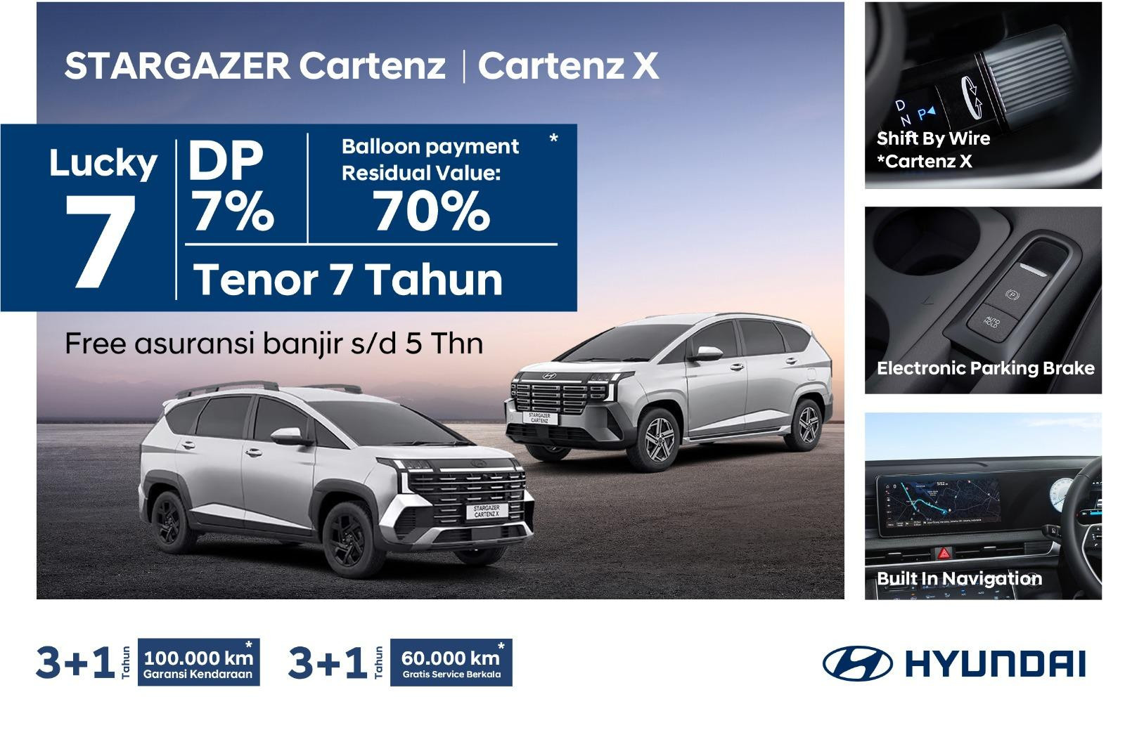 Hyundai STARGAZER Cartenz dan Cartenz X: MPV Futuristis Dengan Promo Lucky 7 Paling Menguntungkan!