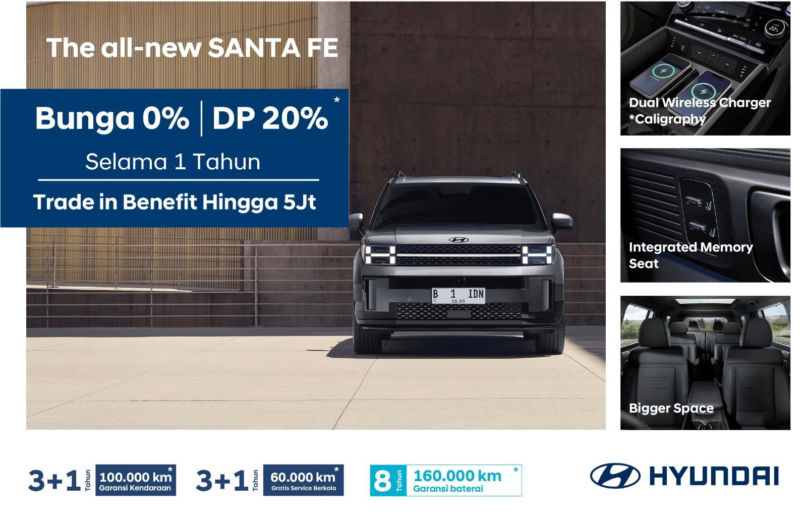 Saat Yang Tepat Miliki The All-New Hyundai SANTA FE Dengan DP 20% Dan Bunga 0%